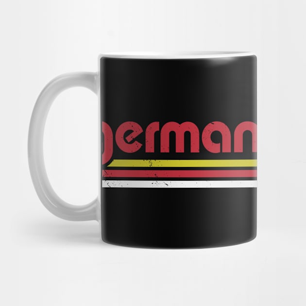 Retro Germany Football // Vintage Grunge German Word Art by Now Boarding